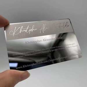Metallo bianco specchio in metallo nero argento oro visto all'ingrosso 0.8mm carta di credito con banda magnetica formato espresso nero Atm Card - Product Image 6