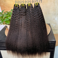 Lots de Cheveux Humains Brésiliens Vierges Non Traités, 100% Alignés dans le Sens des Cuticules, Double Trame, Raides Crépus, Vente en Gros