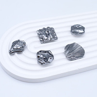Boutons personnalisés en alliage de zinc, forme de pierre irrégulière, texture écrasée, plaqués or, argent et bronze canon, pour manteaux et costumes