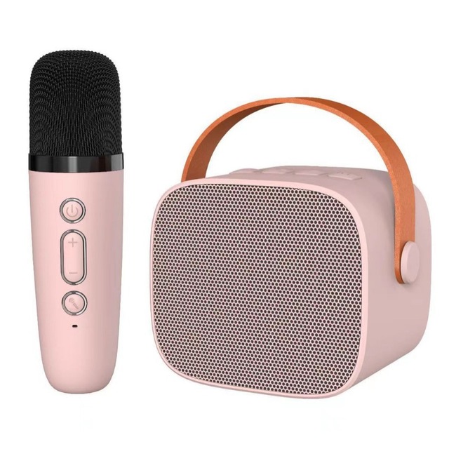 High Quality Speaker with Wireless Mic Small Bluetooth Mike Portable Sound System Karaoke Mini Microphone Machine for Kids