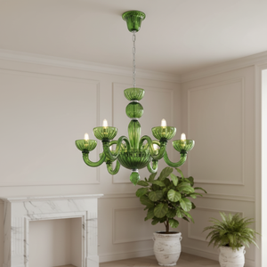 <span class=keywords><strong>Lustre</strong></span> vintage français de luxe en cristal vert, design élégant en jade, thème forêt, pour salon, LED haute luminosité - Product Image 3