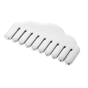 Masseur de cuir chevelu acier inoxydable Gua Sha peigne Mini peigne à cheveux acier inoxydable Guasha pour tête méridien Massage Guasha peigne - Product Image 6