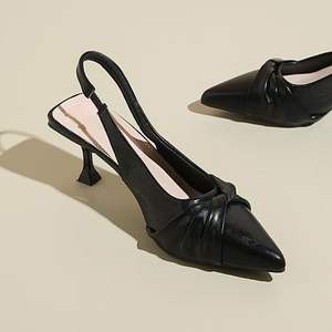 Tacones Altos de Cuero PU Duradero con Tacón Grueso y Plantilla con Absorción de Impactos para Damas, Ideales para Estar de Pie por Tiempo Prolongado y Trabajar - Product Image 2