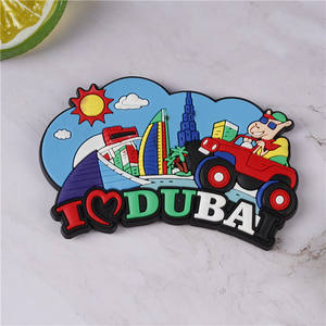 Magnet Kulkas Promosi Ramah Lingkungan Anti Air 3D Nama Kota Negara dari Karet PVC Lembut Berkualitas Tinggi untuk Turis - Product Image 2