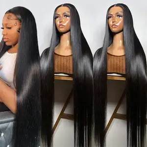 13X4 Straight Transparent Lace Front Human Hair Wig Brazilian Remy Hair Bone Straight Human Hair Wigs For Black Women