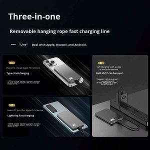 Batterie externe magnétique ultra-fine avec câble Qi2.2, batterie externe en aluminium <span class=keywords><strong>200000</strong></span> ampères 5000 mAh - Product Image 5
