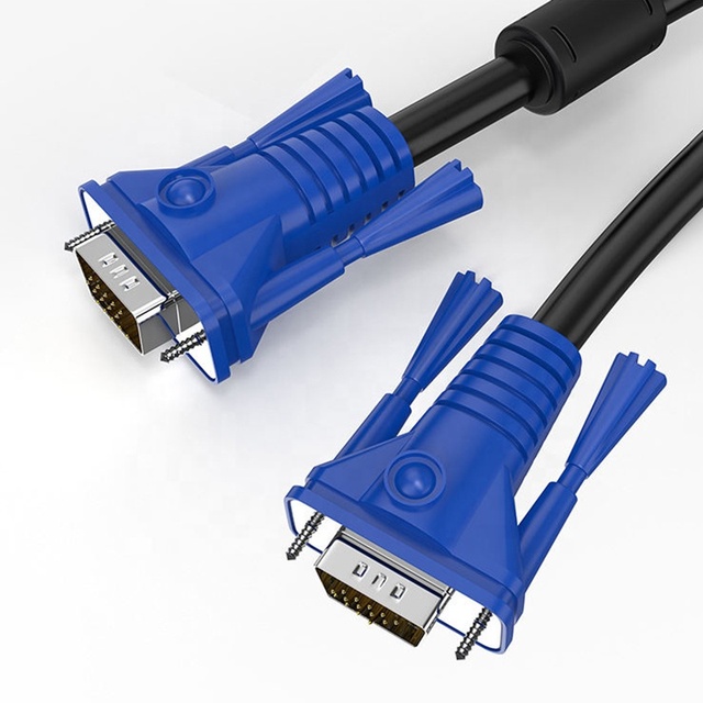 1.5M 1.8M 2M 3M 5M 10M 15M 18M 20M 25M 30M 40M 50M 15Pin VGA to VGA Video Cables VGA Cable for Laptop PC Projector HDTV Display