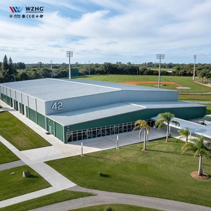 อาคารโครงสร้างเหล็กสำเร็จรูปแบบ Clear Span สำหรับสนามกีฬาอเนกประสงค์ อาคารโลหะ อาคารอุตสาหกรรมเหล็ก โกดังเก็บอุปกรณ์กีฬา - Product Image 2