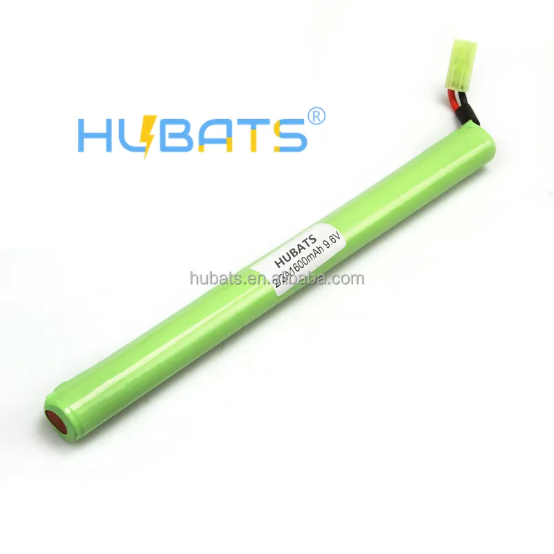 9.6V 1600mAh NiMH 2/3A có thể sạc lại thanh Pin cho súng Airsoft Ni-MH 1.6ah 9.60V