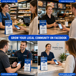 Individueller Acryl-NFC-Social-Media-Zählerständer mit QR-Code-URL für <span class=keywords><strong>Facebook</strong></span>, Instagram, Google, Hotels, Restaurants und Unternehmen - Product Image 3