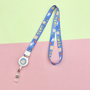 Cordón retráctil de dibujos animados personalizado, correa de cuello con impresión por sublimación, de tela de poliéster con logotipo personalizado - Product Image 6