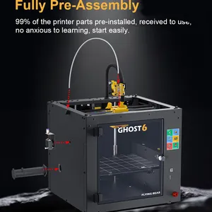 Volando oso Popular fantasma 6 de alta precisión 3d impresora cerrado Metal Printers rápido Multicolor de impresión 25,5*21*20cm DIY máquina