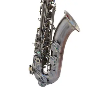 Saxophone professionnel Bb Tenor, laque, couleur Nickel noir, accessoires d'instruments, chinois, lot de 5