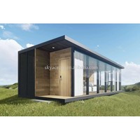 Maison conteneur préfabriquée pour hôtel de jardin, conteneur d'emballage plat pour studio, module conteneur d'installation rapide pour café