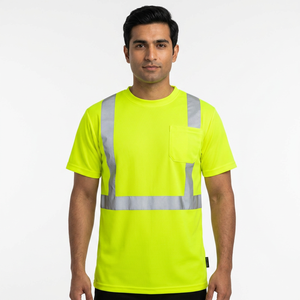Chemises réfléchissantes, vêtements de travail réfléchissants, vêtements de sécurité haute visibilité, t-shirts de travail pour hommes, t-shirts à manches courtes haute visibilité - Product Image 1