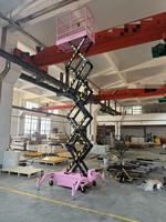 Plateforme élévatrice à ciseaux hydraulique manuelle remorquable mini 300 kg, semi-automatique et mobile, hauteur 3 m, 3,9 m, 4,8 m