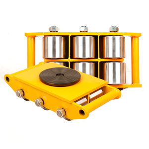 Chariot de manutention industriel jaune avec roulettes en acier et roulements à billes pour usage en usine de fabrication - Product Image 3