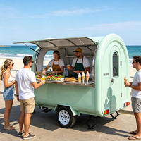 Chariot de nourriture de rue personnalisé pas cher, remorque alimentaire remorquable pour hot-dogs, crêpes, café rétro, glaces, camion de nourriture mobile