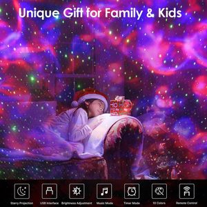 Starry Sky <b>Projector</b> Music Speaker Remote Control LED Nebula Galaxy <b>Projector</b> Dome USB Powered Night Light for Bedroom Decor - Product Image 6