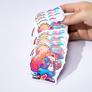 Autocollant en <span class=keywords><strong>film</strong></span> holographique à points, imperméable, durable, en vinyle, design créatif, logo de marque personnalisé, auto-adhésif, haute qualité, découpé à la forme - Product Image 2