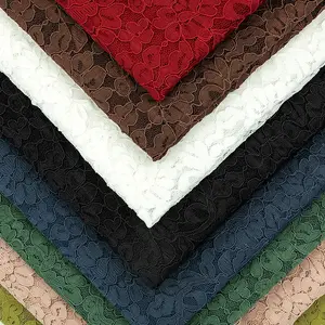 最高品質の150Cmブラックマルチカラーネット刺Embroideryレースナイロン90% スパンデックス10% レース生地パーティードレス用