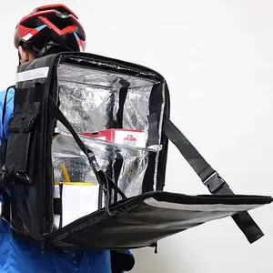 Doubledeck-mochila aislante para entrega de comida y Pizza