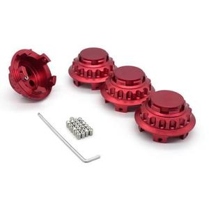 ฝาครอบดุมล้ออลูมิเนียมอัลลอย CNC สีแดง 4 รู สำหรับ Honda BMW ปรับปรุงรุ่นใหม่ - Product Image 1