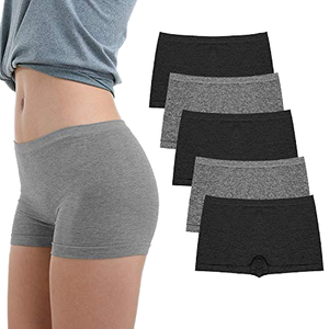 Culottes Boxer Sans Coutures Taille Haute pour Femmes, Couvrance Totale, Sous-vêtements Doux Extensibles en Maille, Shorts de Yoga et d'Entraînement - Product Image 1
