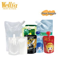 Fabrieks-OEM bedrukte plastic 100m 200ml 500ml speciaal gevormde plastic drink-/fruitsap stand-up spout pouch vloeistofverpakkingszak