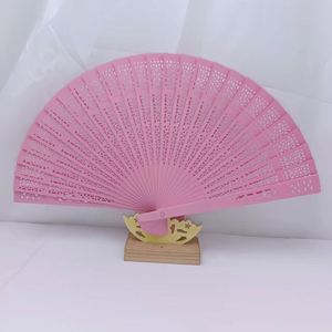 Ventilador de mano de fábrica, abanicos de mano de madera grabados personalizados, abanico de mano de boda plegable, mango de madera - Product Image 5