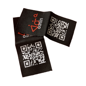 ป้ายผ้าทอทรงสี่เหลี่ยมผืนผ้า ทนทาน เป็นมิตรกับสิ่งแวดล้อม สำหรับเสื้อผ้า กระเป๋า รองเท้า - Product Image 1