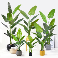 Palmera Artificial de Plátano de 6 Pies, Plástico Ecológico y Duradero, Decoración para Interiores/Exteriores, Plantas Verdes