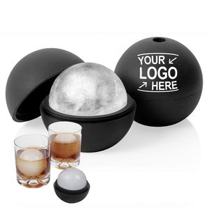 Factory Wholesale Reusable Silicone Sphere Mold Custom Small Round <b>Cube</b> Ice Ball Maker for Drinks With Logo - Product Image 1