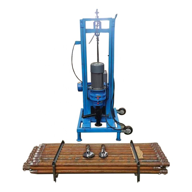 Hot Sale Portable Diesel Small Water Well Soil Drilling 15 Meter Depth Mining Drilling Rig Machine