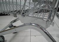 Chariot de courses pour supermarchés européens 135L avec système de verrouillage à monnaie, chariot de supermarché 135L