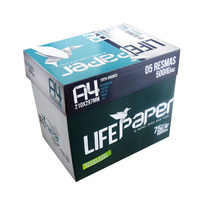 Papier Copie Double A4 Fiable en Gros 80g/m² 100% Pâte de Bois Vierge Qualité Supérieure 500 Feuilles/Rame 5 Rames/Boîte