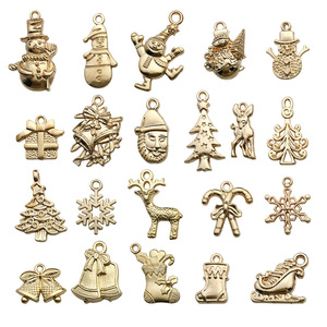 จี้คริสต์มาสโลหะผสมทองคำรูปทรงต่างๆ สำหรับทำเครื่องประดับ DIY - Product Image 5