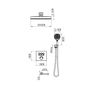 STOTS 2024 Collection d'hôtels de luxe italiens pommeau de <span class=keywords><strong>douche</strong></span> à effet pluie poli Jet doux Massage pour appartement salle de bain - Product Image 2
