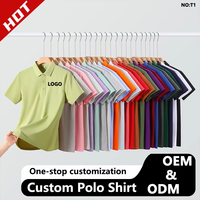 Polo sans couture à revers, broderie personnalisée, chemise de culture d'entreprise, chemise publicitaire, vêtements de groupe, logo sur mesure