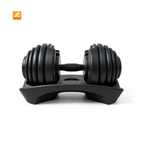 Haltères de musculation numériques réglables pour la vente en gros, 24 kg, 90 lb, 40 kg