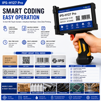 Imprimante jet d'encre TIJ industrielle portable haut de gamme 12,7 mm, machine de codage portable pour QR codes, codes-barres, logos, dates et lots, avec grand écran tactile
