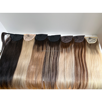 Extension de queue de cheval en cheveux naturels pour femmes européennes et américaines, longue et droite, en soie, à enrouler, qualité salon
