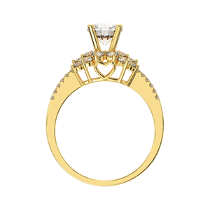 Nouvelle mode de bagues de luxe bijoux pour femmes or jaune 10 carats bague en or style vintage avec pierre de zirconium fabricant du Vietnam - Product Image 4