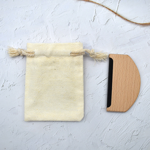 Tùy Chỉnh Logo Xách Tay Áo Len Chải Sinh Thái Thân Thiện Bằng Gỗ Cashmere Lược Với Túi - Product Image 4