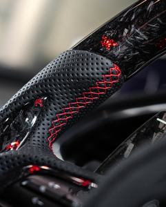 Volante de fibra de carbono personalizado para <span class=keywords><strong>Mazda</strong></span> 3 6 CX5 CX30-Actualización interior de estilo de carreras de línea roja - Product Image 3