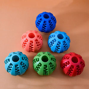 Çevre dostu dayanıklı interaktif Modern lastik top çiğnemek oyuncak Pet köpek diş temizleme gıda kaçak oyuncaklar - Product Image 3