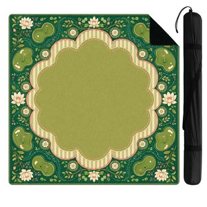 Tapis de Mahjong Thème Golf Américain - Design de terrain de golf vert avec balles et gants de golf, tapis de jeu silencieux antidérapant avec règle de Charleston - Product Image 5