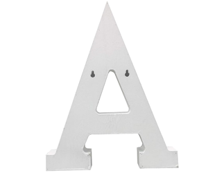 Letras de decoración de madera extra grandes, letras blancas desgastadas de madera, bloque de bricolaje, signo de palabras, alfabeto, colgante independiente para el hogar - Product Image 3