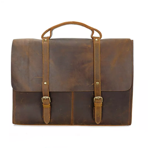 Maletines de lujo personalizados, maletín genuino para <span class=keywords><strong>mujer</strong></span>, para hombres, abogados, bolsa de negocios, portátil, duro, para hombres, Vintage, cuero de grano completo - Product Image 5