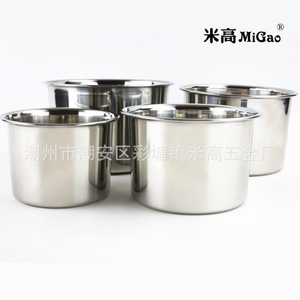 Tazón para salsas de acero inoxidable con tapa, grado 304, para mezclar y batir, uso doméstico en la cocina - Product Image 3